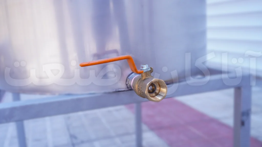 شیر تخلیه کره گیر 100 لیتری