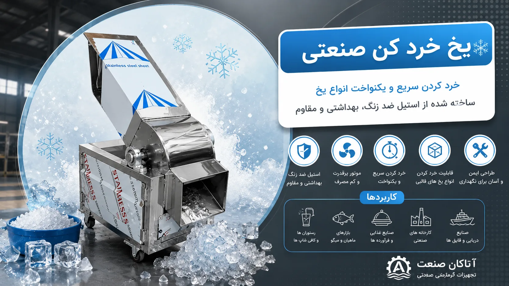راهنمای خرید یخ خورد کن صنعتی