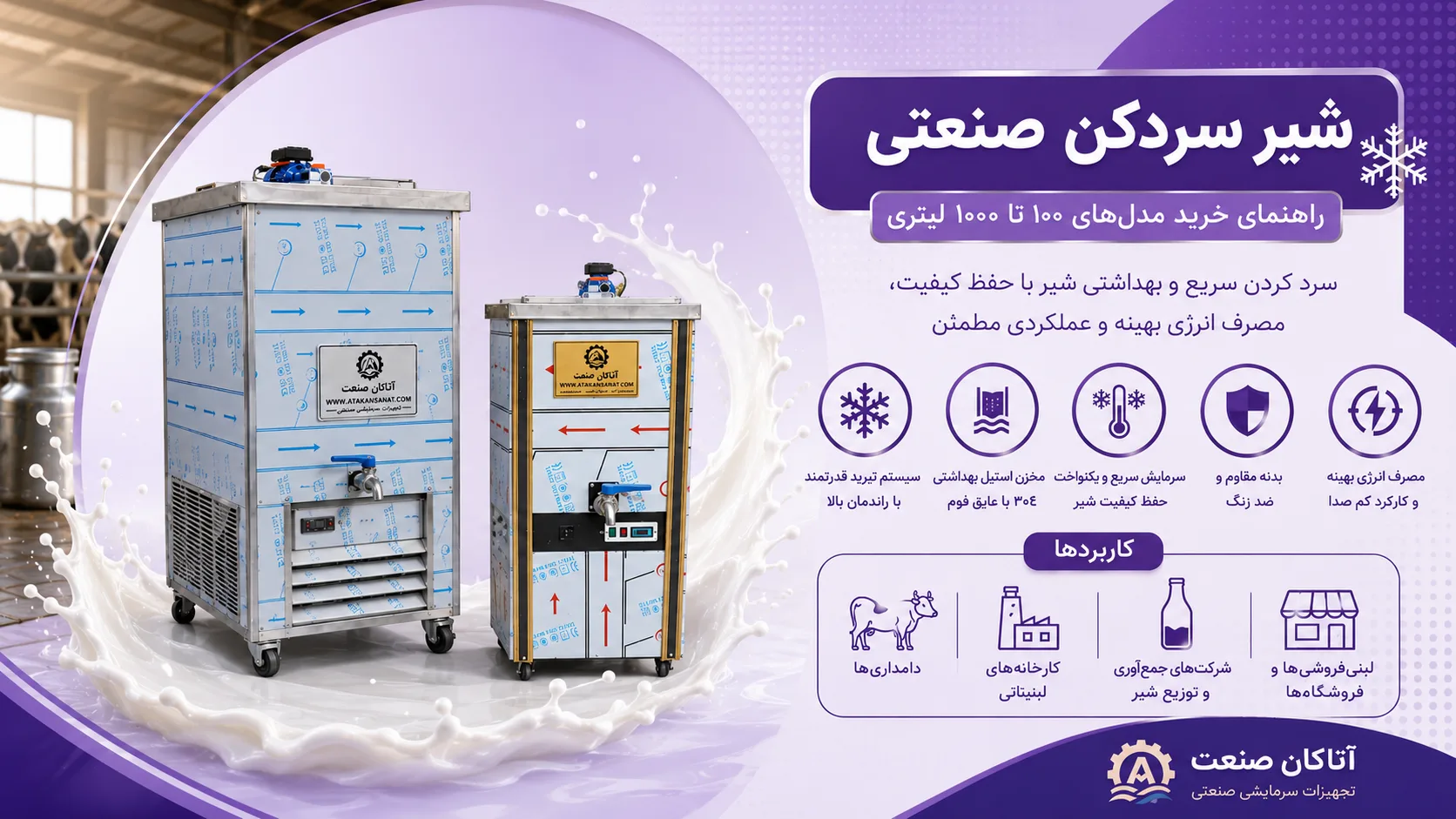 شیر سردکن صنعتی آتاکان صنعت - تصویر شاخص مقاله